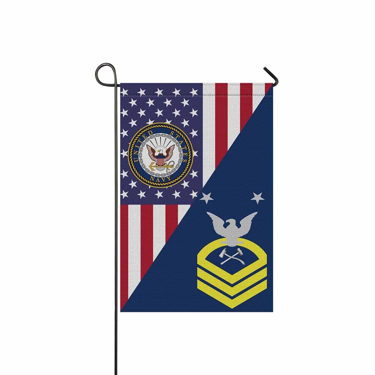 US Navy Damage Controlman Navy DC E-9 MCPO Master Chief Petty Officer Garden Flag 12 Inches x 18 Inches Twin-Side Printing-GDFlag-Navy-Rating-Veterans Nation
